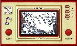 une photo d'Ã©cran de Popeye (Widescreen) sur Nintendo Game and Watch